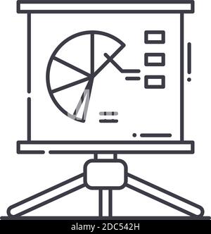 Icône de représentation, illustration isolée linéaire, vecteur de ligne mince, symbole de conception Web, symbole de concept de contour avec contour modifiable sur fond blanc. Illustration de Vecteur