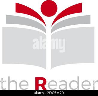 Logo créative d'un abstract book reader. Vector illustration abstraite isolée Illustration de Vecteur