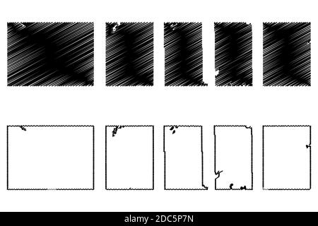 Todd, Wadena, Waseca, Watonwan et Steele County, Minnesota (comté des États-Unis, États-Unis d'Amérique, États-Unis, États-Unis, États-Unis) carte illustration vectorielle, scribble s. Illustration de Vecteur