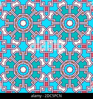 Motif moderne mêlé, basé sur des motifs orientaux traditionnels. Arrière-plan vectoriel transparent. Couleurs unies - facile à redéfinir. Illustration de Vecteur