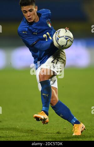 Pise, Italie. 18 novembre 2020. Giacomo Raspadori (Italie) lors du match de l'UEFA « moins de 21 ans Hongrie-Slovénie 2021 » entre l'Italie 4-1 Suède au stade Arena Garibaldi le 18 novembre 2020 à Pise, Italie. Credit: Maurizio Borsari/AFLO/Alay Live News Banque D'Images