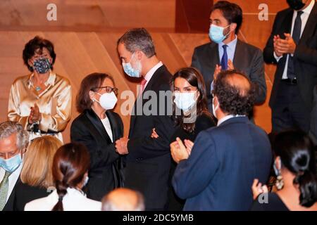 Madrid, Espagne. 19 novembre 2020. Les rois d'Espagne Felipe VI et Letizia Ortiz lors de l'édition 37 du Prix du journaliste 'Francisco Cerecedo' à Madrid le mercredi 18 novembre 2020 crédit: CORDEL PRESS/Alay Live News Banque D'Images