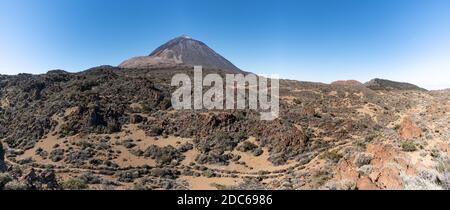 Vue sur le paysage à l'est du volcan Teide à Ténérife, îles Canaries Banque D'Images