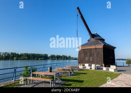 Géographie / Voyage, Allemagne, Hesse, Oestruch-Winkel, grue du Rhin ancien à Oestruch-Winkel, Oest, droits-supplémentaires-autorisation-Info-non-disponible Banque D'Images