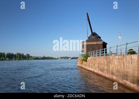 Géographie / Voyage, Allemagne, Hesse, Oestruch-Winkel, grue du Rhin ancien à Oestruch-Winkel, Oest, droits-supplémentaires-autorisation-Info-non-disponible Banque D'Images