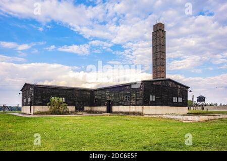 Lublin, Lubelskie / Pologne - 2019/08/17: Crématorium reconstruit de Majdanek KL Lublin Nazis concentration et extermination camp - Konzentrationsla Banque D'Images