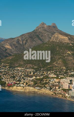 Montagne Olta et Bernia , Calpe, Costa Blanca, province d'Alicante, Espagne Banque D'Images