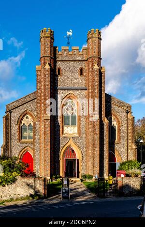 Église Trinity St John Sub Castro, Lewes, East Sussex, Royaume-Uni. Banque D'Images