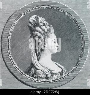 Portrait of Marie Antoinette. Stock Photo