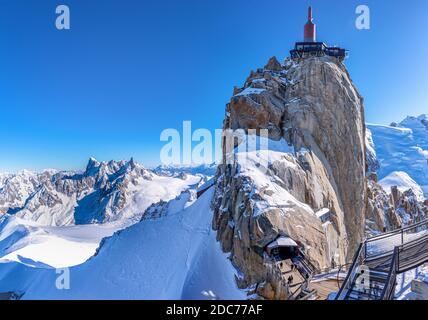 Aiguille du midi, Mont blanc, Chamonix, France Banque D'Images