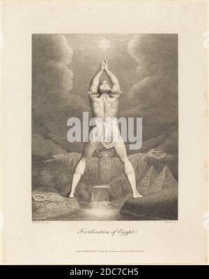 William Blake, (artiste), britannique, 1757 - 1827, Henry Fuseli, (artiste après), suisse, 1741 - 1825, fécondation de l'Égypte, « le jardin botanique » d'Erasmus Darwin, (série), 1791, gravure Banque D'Images