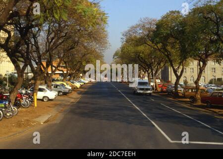 Scène de rue à Pretoria, province de Gauteng, Afrique du Sud 1981 Banque D'Images