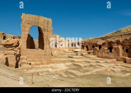 Dara est une ancienne ville historique située sur le Mardin. Ruines de la ville ancienne de Mésopotamia Dara. (Mardin - Turquie) Banque D'Images