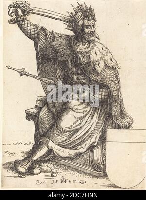 Augustin Hirschvogel, (artiste), allemand, 1503 - 1553, Ferdinand I, 1546, gravure Banque D'Images