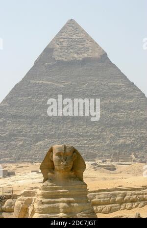 LE PLATEAU DE GIZA, ÉGYPTE Banque D'Images