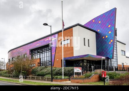 La station d'incendie et de sauvetage Birstall a été construite pour remplacer la station d'incendie et de sauvetage Syston et est opérationnelle depuis avril 2013. Leicestershire. Banque D'Images