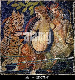 Nereide, Triton et Sea Monster Roman Art II Century BC dans la mythologie grecque, les Nereids Nereids, les nymphes de mer (esprits femelles des eaux de mer). Triton est un dieu grec de la mer. Italien, Italie, Banque D'Images