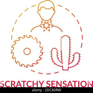 Icône de concept Scratchy sensation Illustration de Vecteur