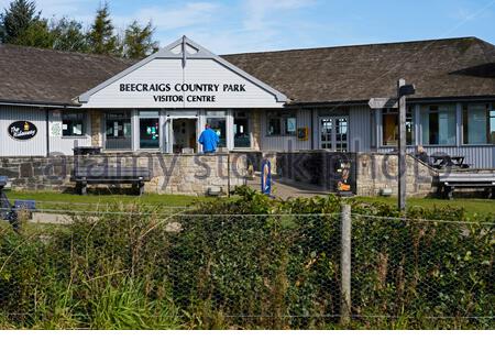 Centre d'accueil de Beecraigs Country Park, West Lothian, Écosse Banque D'Images