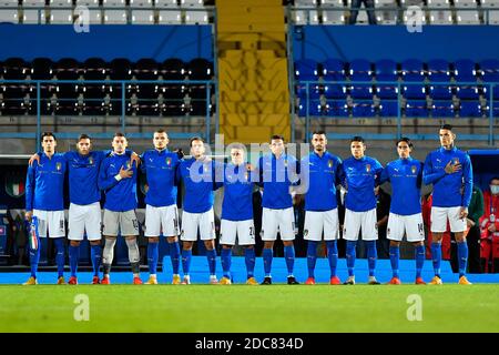 Pise, Italie. 18 novembre 2020. Italie U21 entraîneur Paolo Nicolato, déjà mathématiquement qualifié pour les championnats d'Europe comme avant le groupe et avec beaucoup de chiffre d'affaires, continue à gagner et à convaincre, démolissant la Suède 4-1 à l'Arena Garibaldi à Pise. (Photo de Domenico Cippitelli/Pacific Press/Sipa USA) crédit: SIPA USA/Alay Live News Banque D'Images