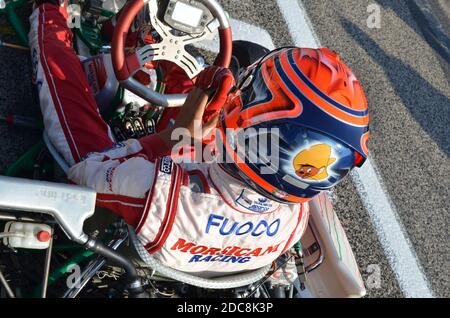 Sarno, Naples, Italie 2011; Antonio Fuoco qui est actuellement pilote de réserve/essai de Formule 1 de Ferrari. Banque D'Images