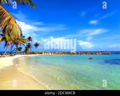 'Plage du Bourg' à Sainte-Anne, Guadeloupe Banque D'Images