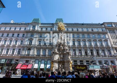 Colonne de Pest (colonne de la Trinité), Graben, Vienne, Autriche Banque D'Images