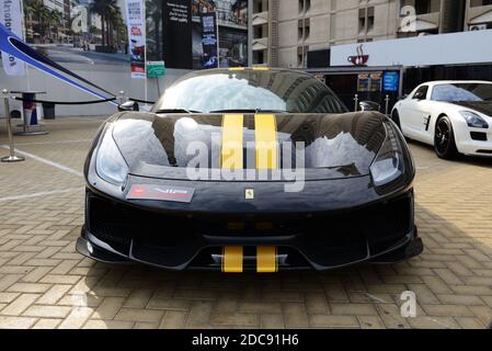 DUBAÏ, Émirats Arabes Unis - 16 NOVEMBRE : la Ferrari 488 Pista Sportscar est sur le Dubai Motor Show 2019 le 16 novembre 2019 Banque D'Images