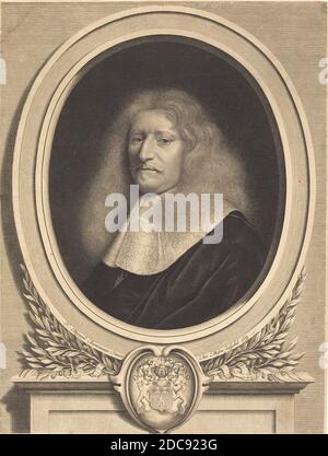 Antoine Masson, (artiste), français, 1636 - 1700, Nicolas Mignard, (artiste d'après), français, 1606 - 1668, Guillaume de Brisacier, 1664, gravure et gravure Banque D'Images