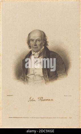 James Thomson, (artiste), British, 1789 - 1850, William Derby, (artiste après), British, 1786 - 1847, John Flaxman, publié en 1823, gravure à l'aide d'une crépette sur papier colle Banque D'Images