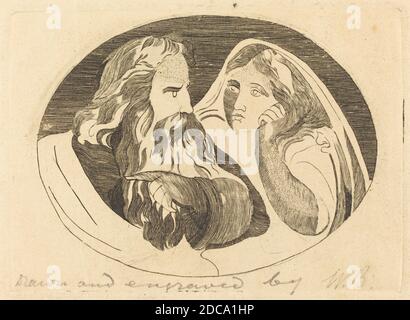 Thomas Butts, Jr., (artiste), britannique, actif c. 1806 - 1808, William Blake, (artiste après), British, 1757 - 1827, Lear et Cordelia, probablement c. 1806/1808, gravure Banque D'Images