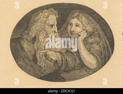 Thomas Butts, Jr., (artiste), britannique, actif c. 1806 - 1808, William Blake, (artiste après), British, 1757 - 1827, Lear et Cordelia, probablement c. 1806/1808, gravure Banque D'Images