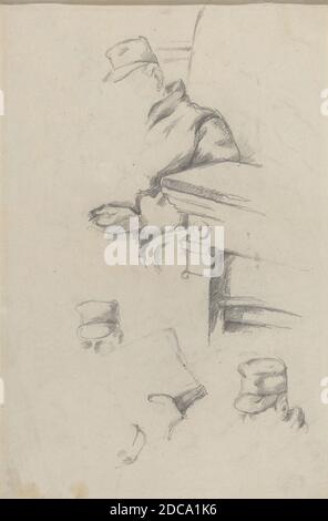 Paul Cézanne, (artiste), français, 1839 - 1906, Père de l'artiste, c. 1865/1870, graphite sur papier vélin, total: 30.1 x 19.6 cm (11 7/8 x 7 11/16 po Banque D'Images