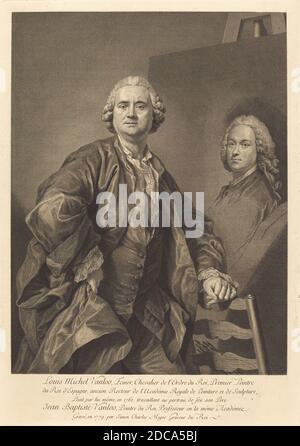 Simon Charles Miger, (artiste), français, 1736 - 1820, Louis Michel Van Loo, (artiste après), français, 1707 - 1771, Louis Michel Vanloo, 1779, gravure sur papier vélin, plaque: 40.2 x 28.2 cm (15 13/16 x 11 1/8 po), feuille: 42.5 x 30.1 cm (16 3/4 x 11 7/8 po) Banque D'Images