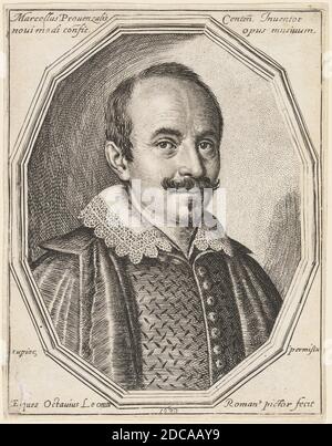 Ottavio Leoni, (artiste), Roman, c. 1578 - 1630, Marcello Provenzale, 1623, gravure Banque D'Images