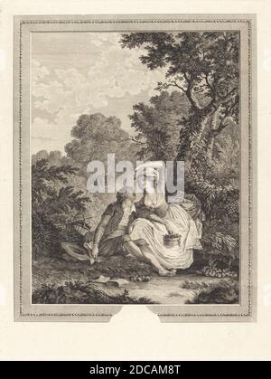 Jacques Couché, (artiste), français, 1750 ou 1759 - 1802 ou après, Nicolas Lavreince, (artiste d'après), suédois, 1737 - 1807, les sabots, 1784, gravure et gravure Banque D'Images