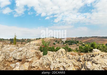 Magnifique panorama de la nature dans le nord d'Israël Banque D'Images