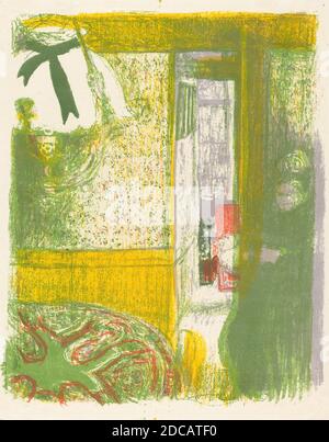 Edouard Vuillard, (artiste), Français, 1868 - 1940, Ambroise Volard, (artiste), Français, 1867 - 1939, Edouard Vuillard, (imprimeur), Français, 1868 - 1940, intérieur avec lampe à suspendre (Interieur a la suspension), Paysages et intérieurs : pl. 4, (série), 1899, lithographie couleur sur papier de chine Banque D'Images