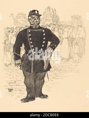 Théophile Alexandre Steinlen, (artiste), Suisse, 1859 - 1923, la paix dans les rues, lithographie Banque D'Images