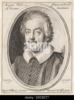 Ottavio Leoni, (artiste), Roman, c. 1578 - 1630, Pier Francesco Pauli, 1625, gravure Banque D'Images