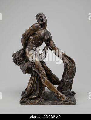 Pierre Puget, (artiste), français, 1620 - 1694, Milo de Croton, marbre original 1670-1682, réduction bronze fin 17e/début 18e siècle, bronze, total: 61.6 x 47 x 38.1 cm (24 1/4 x 18 1/2 x 15 po Banque D'Images