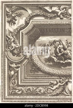 Jean Lepautre, (artiste), français, 1618 - 1682, quarts de plafons, quarts de plafons : pl.4, (série), gravure Banque D'Images