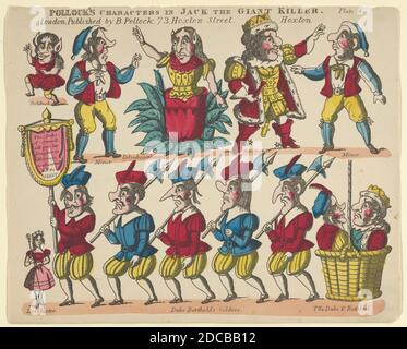 Personnages, de Jack The Giant Killer, plate 4 for a Toy Theatre, 1870-90. Banque D'Images