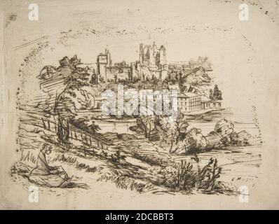 Ruines du CH&#xe2;teau de Pierrefonds (ruines du CH&#xe2;teau de Pierrefonds, après Viollet-le-Duc), 1858. Banque D'Images