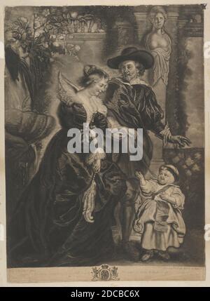 Rubens, sa femme, Helena Fourment, et leur enfant, ca. 1770. Banque D'Images