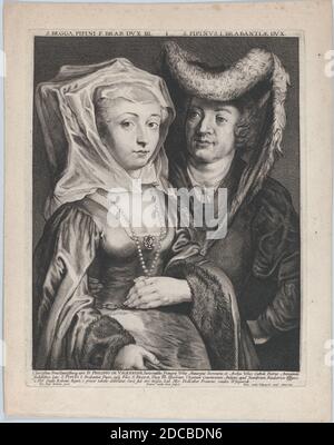 Saint Pepin I et sa fille, Saint Begga, ca. 1645-72. Banque D'Images