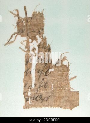 Fragment de papyrus d'une lettre, Coptic, ca. 600. Banque D'Images