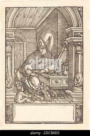 Hans Springinklee, (artiste), allemand, actif 1512/1522, Saint Augustine, coupe de bois Banque D'Images