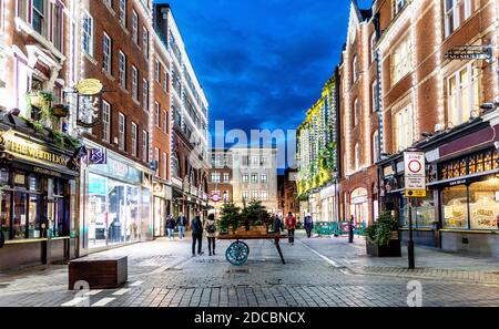 James Street Covent Garden at Night Londres, Royaume-Uni Banque D'Images