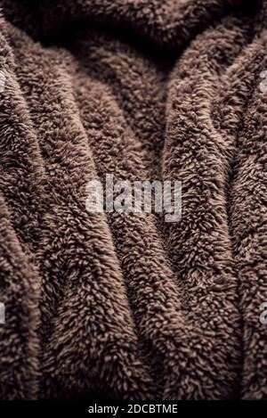 photo de texture de fond en fourrure abstraite. Tissu gris doux. Tissu abstrait de couleur grise Banque D'Images